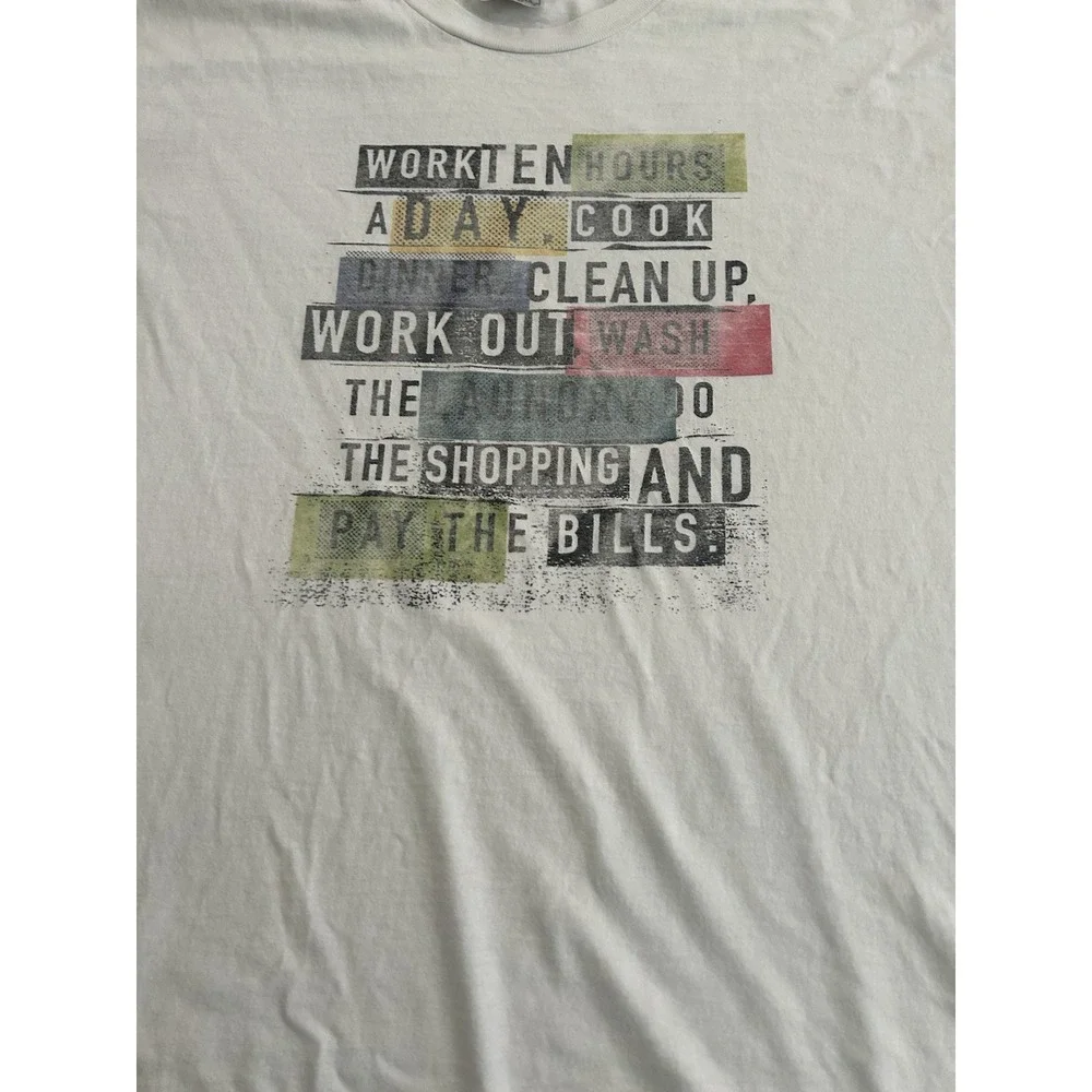 Vtg Nike Feminist T Shirt Made In USA Distressed Graphic XL